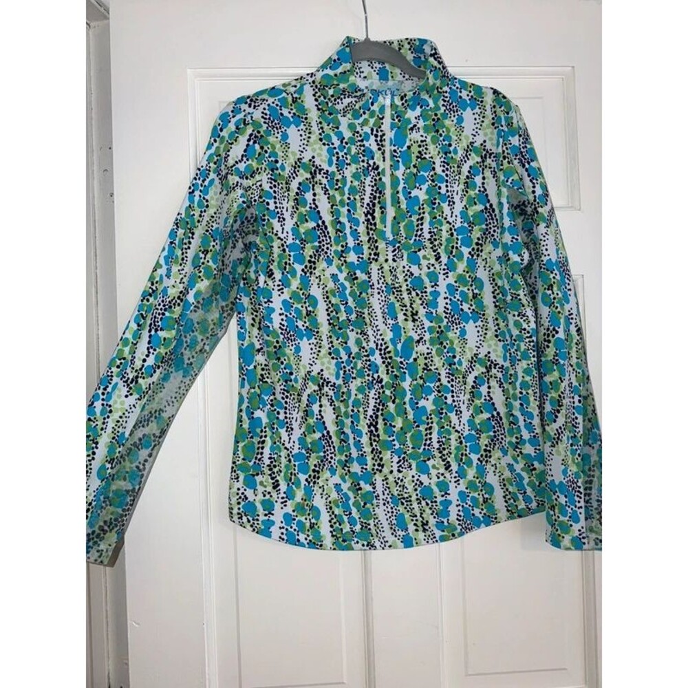 women’s ibkul athletic 1/4 zip long sleeve with half mesh sleeves